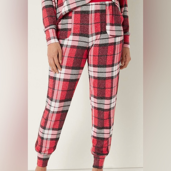 PINK Victoria's Secret Other - NEW Victoria’s Secret PINK Red Plaid Cozy Pajama Bottoms~ XXL